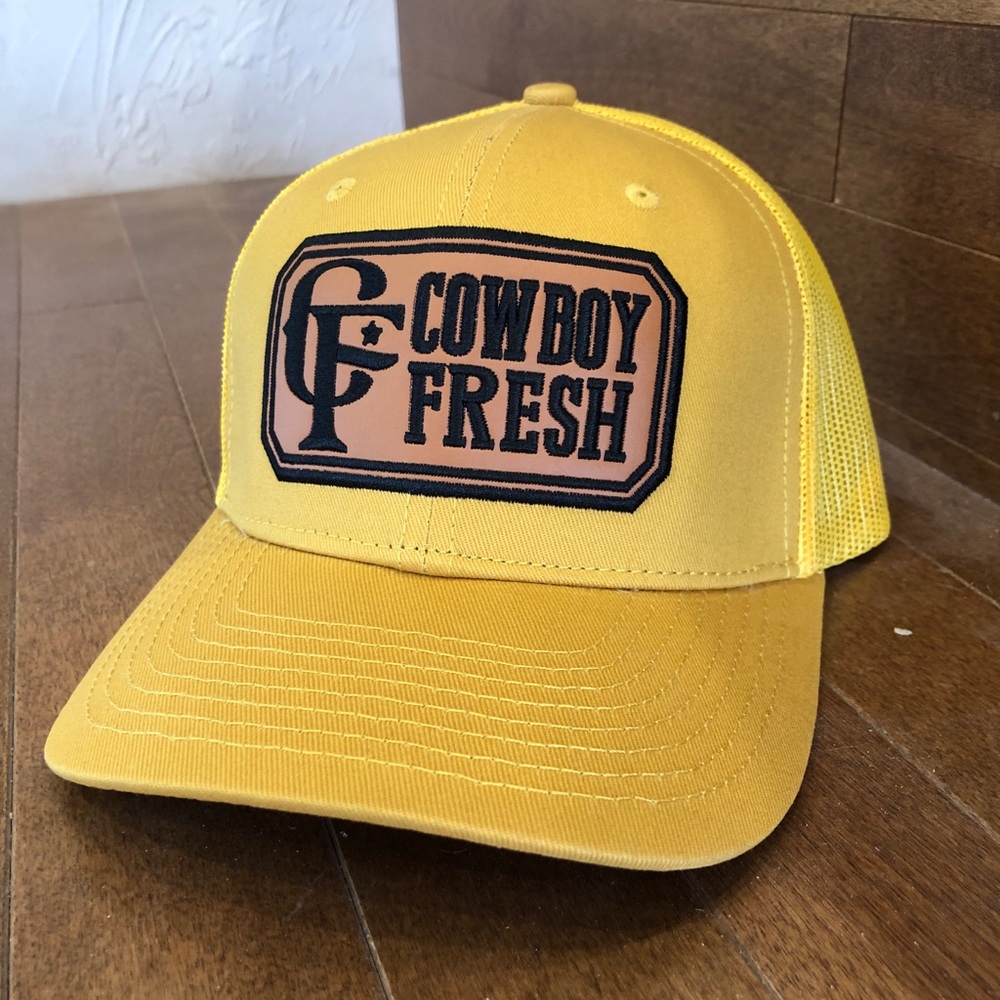 Cowboy Fresh Yellow‎ Snap Back Hat Bull Rider Inside